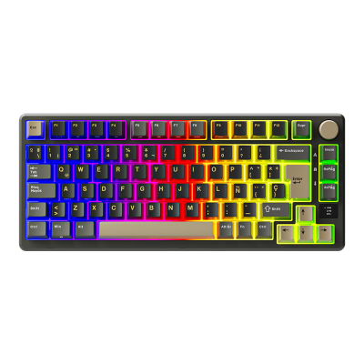 TECLADO MECANICO ROYAL KLUDGE RK-M75 INALAMBRICO 2.4 BT (SW-SILVER)-PHANTOM