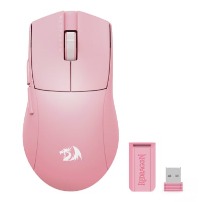 MOUSE REDRAGON K1NG PRO M916 (1K HZ) INALAMBRICO USB 26KDPI ROSADO