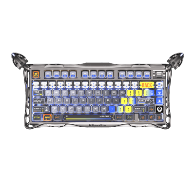 TECLADO MECANICO GRAVASTAR MERCURY K1 PRO Inalambico Ingles INTERSTELLAR SILVER