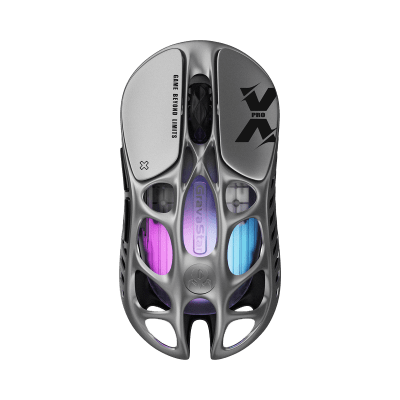 MOUSE GRAVASTAR MERCURY X PRO INALAMBRICO BT 8KHz 32KDPI INTERSTELLAR SILVER