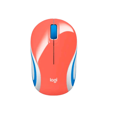 MOUSE LOGITECH M187 MINI REFRESH INALAMBRICO CORAL1