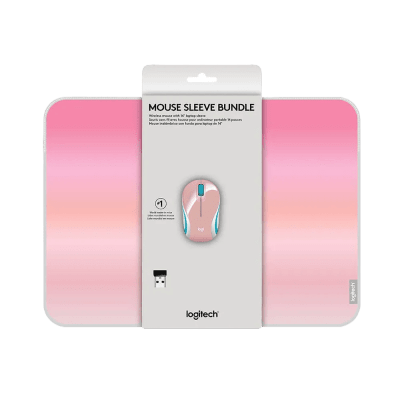 COMBO LOGITECH 2 EN 1 FUNDA ROSA + MOUSE M187 INALAMBRICO USB