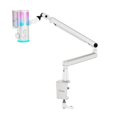 MICROFONO FIFINE TAM6 CON BRAZO BLANCO1
