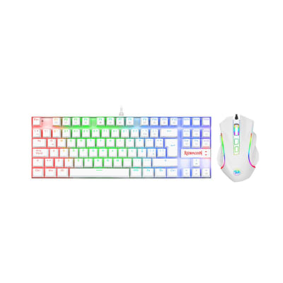 COMBO REDRAGON KUMARA (SW-AZUL) K552RGB + GRIFFIN M607 BLANCO1