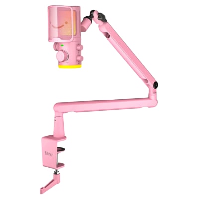 MICROFONO FIFINE TAM6 CON BRAZO ROSADO