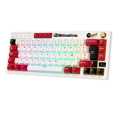 TECLADO MECANICO ROYAL KLUDGE RK-M65 INALAMBRICO 2.4 BT (SW-CREAMY)-FAMICOM