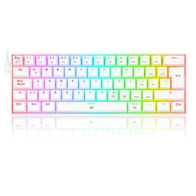 TECLADO MECANICO REDRAGON DRAGONBORN RGB (SW-MARRON) BLANCO