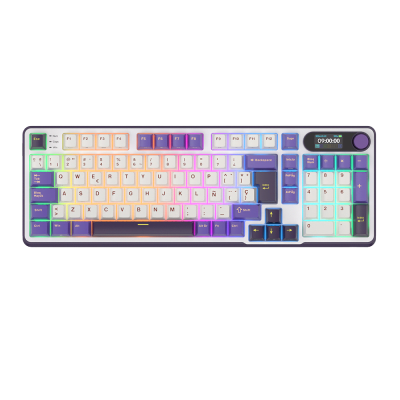TECLADO MECANICO ROYAL KLUDGE RK-S98 INALAMBRICO 2.4 BT (SW-CHARTREUSE)-BLACKBERRY MOUSE