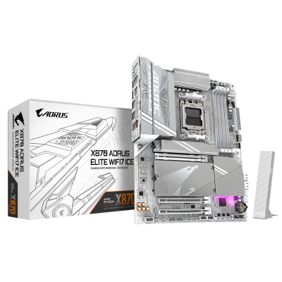 PLACA MADRE GIGABYTE X870 AORUS ELITE WIFI7 ICE ATX AM5 DDR51