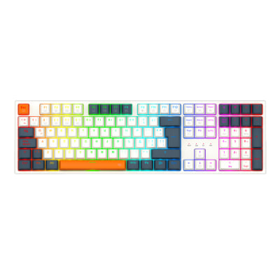 TECLADO MECANICO REDRAGON TRUNDLE K668WBO-RGB SP BLANCO-NEGRO-ROJO1