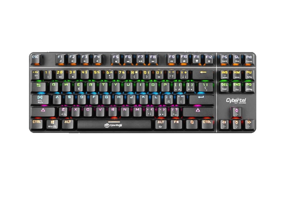 TECLADO MECANICO CYBERTEL EXPLORER GK1002 RAINBOW (SW-AZUL) NEGRO 0