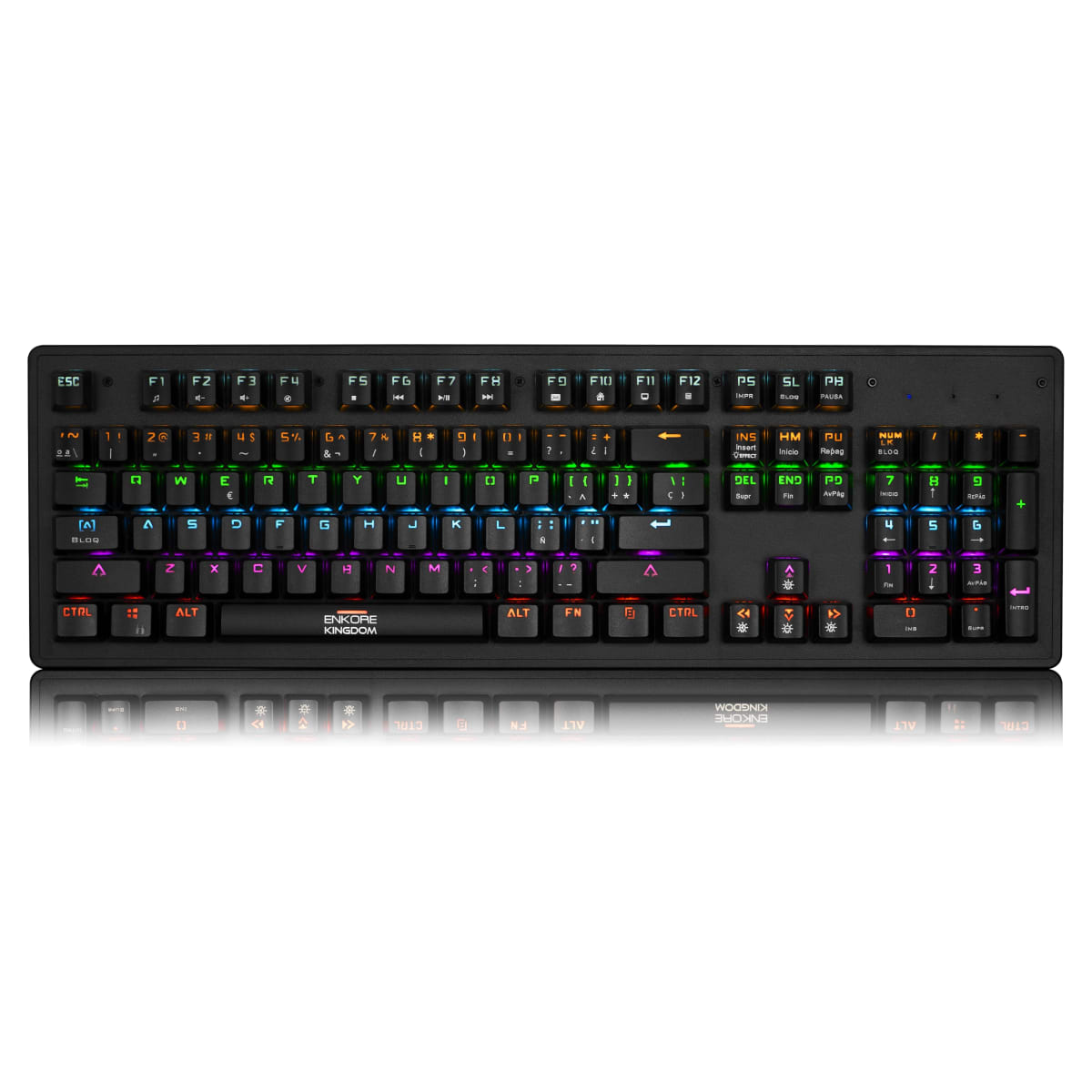 TECLADO MECANICO ENKORE KINGDOM ENK 1001 RAINBOW (SW-AZUL) NEGRO 0