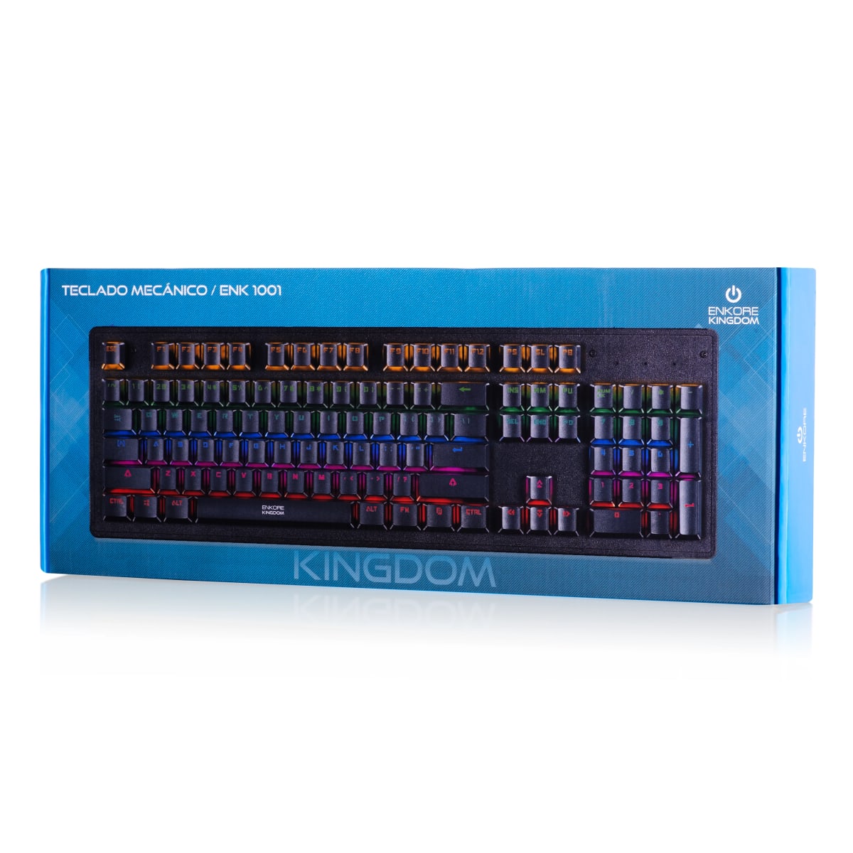 TECLADO MECANICO ENKORE KINGDOM ENK 1001 RAINBOW (SW-AZUL) NEGRO2