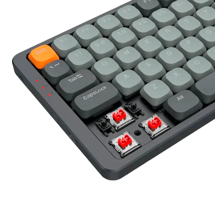 TECLADO MECANICO REDRAGON AZURE RGB INALAMBRICO BT INGLES (SW-ROJO) BLANCO-GRIS3