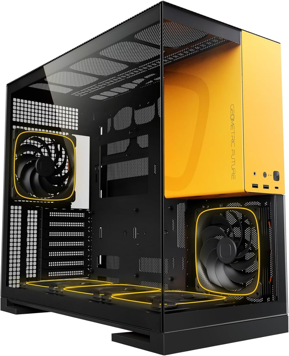 CASE GAMER GEOMETRIC FUTURE M5 ARGB | BLACK/YELLOW | 5 FANS X 140MM7