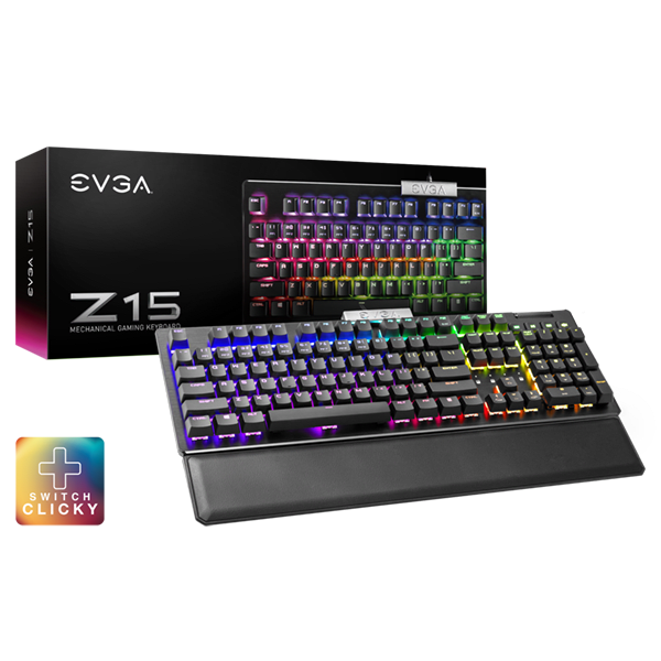 TECLADO MECANICO EVGA Z15 RGB 822 (SW-BRONZE) NEGRO 0
