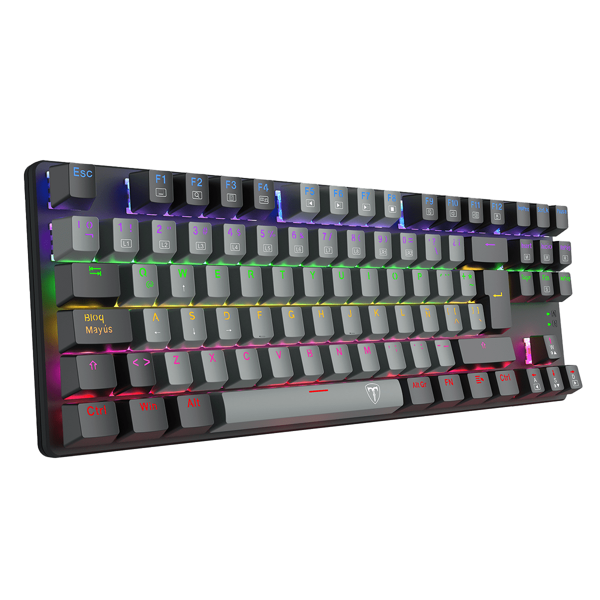 TECLADO MECANICO T-DAGGER BORA RAINBOW ESPAÑOL (SW-ROJO) NEGRO6