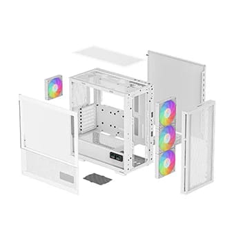 CASE DEEPCOOL CH560 DIGITAL V/TEMPLADO WHITE  | ARGB3