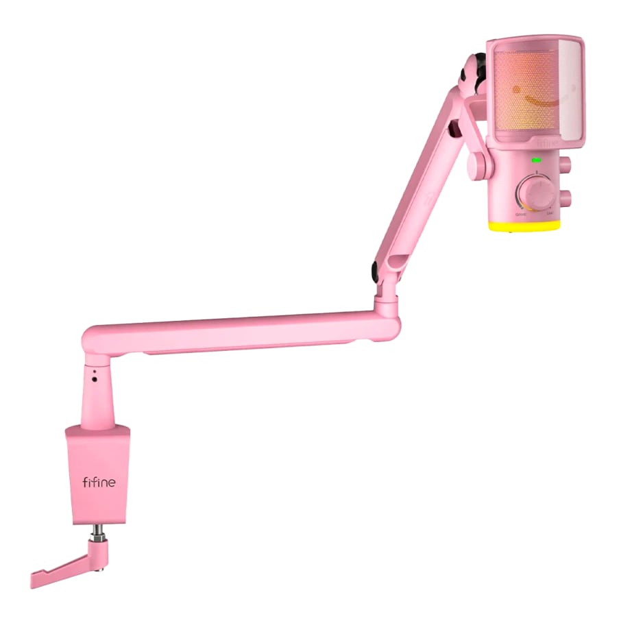 MICROFONO FIFINE TAM6 CON BRAZO ROSADO3