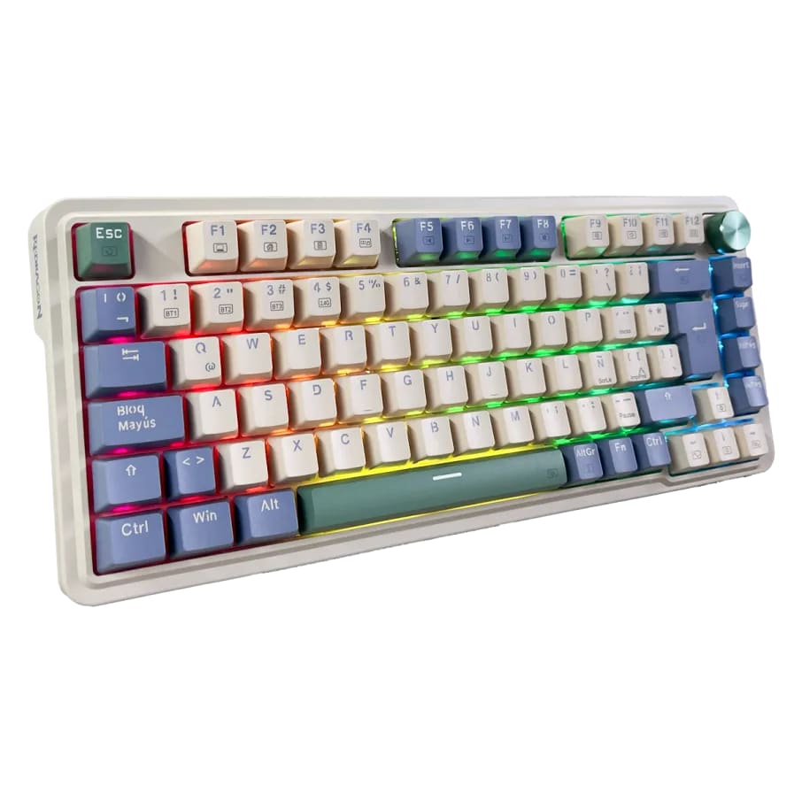 TECLADO MECANICO REDRAGON UCALPRO-RGB INALAMBRICO USB SP (SW-ROJO) PASTEL3