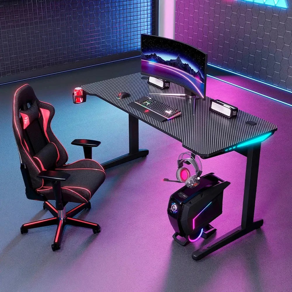 ESCRITORIO GAMER D2106 1400*600*740MM BLACK2