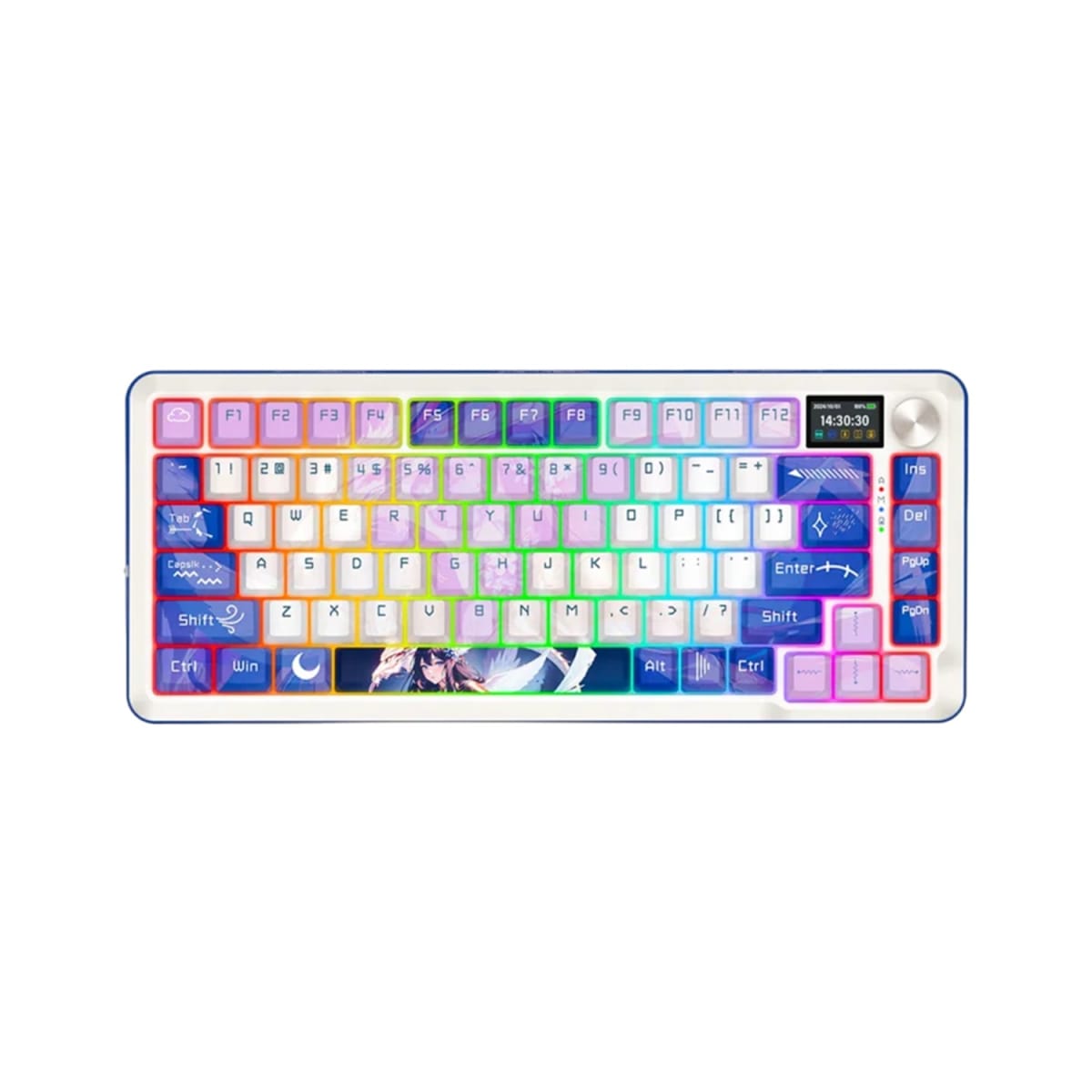 TECLADO MECANICO REDRAGON FLEKACT PRO RGB INALAMBRICO BT US (SW-LEOPARD) ANIME 0