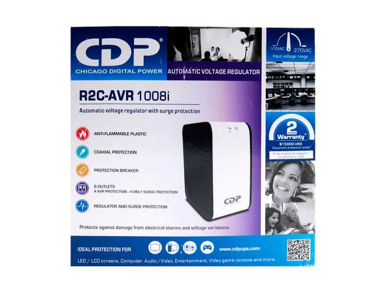 ESTABILIZADOR CDP R2C-AVR1008I 1000VA/500W 8 TOMAS 0