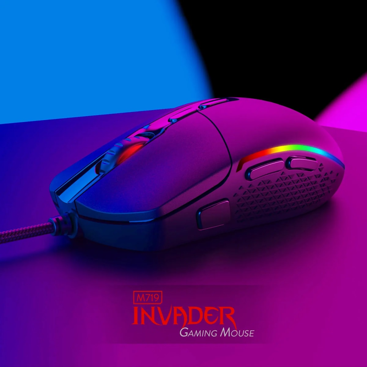 MOUSE REDRAGON INVADER M719 10000DPI NEGRO5