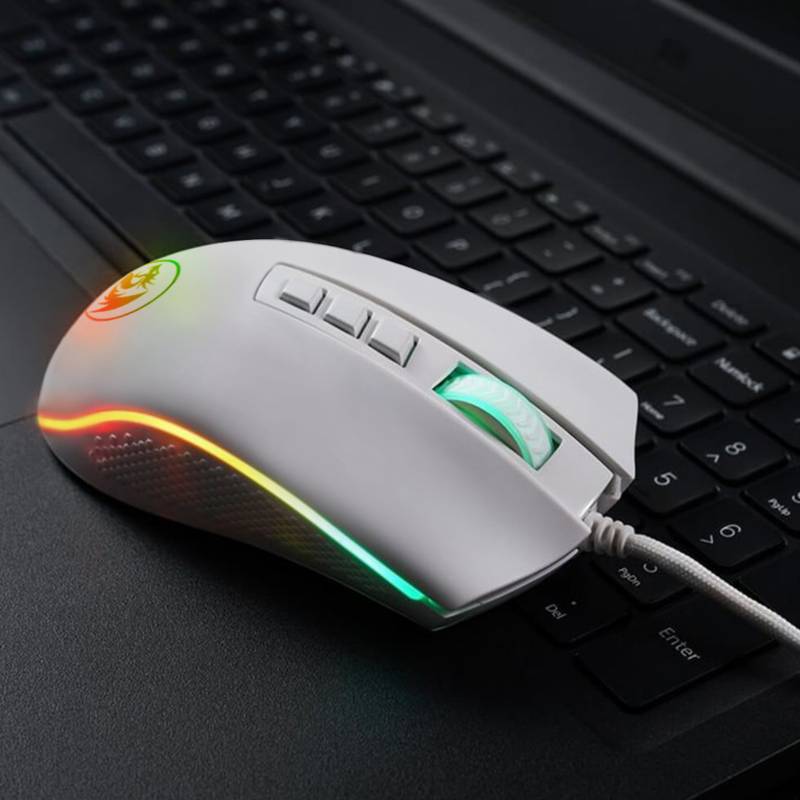 MOUSE REDRAGON COBRA M711W 10000DPI BLANCO2
