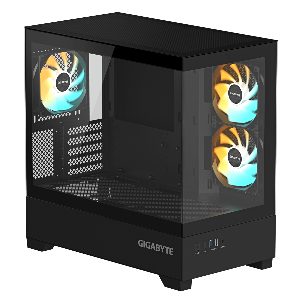 CASE GIGABYTE C201 PANORAMIC MATX MID TOWER 3FANS7