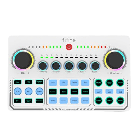 MIXER FIFINE SC6 RGB INALAMBRICO BLANCO1