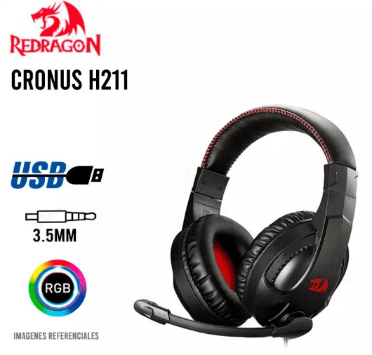 AURICULARES REDRAGON CRONUS H211 RGB NEGRO 0