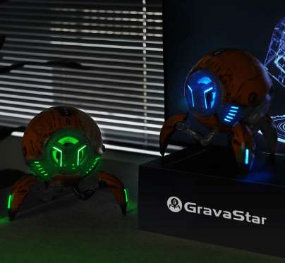PARLANTE GRAVASTAR MARS PRO BLUETOOTH RGB BATTLE WORN YELLOW3