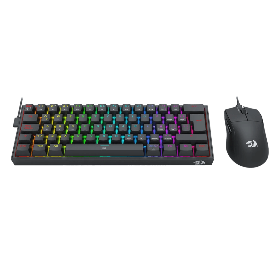 COMBO REDRAGON S143 TECLADO FIZZ SP + MOUSE M724 NEGRO4