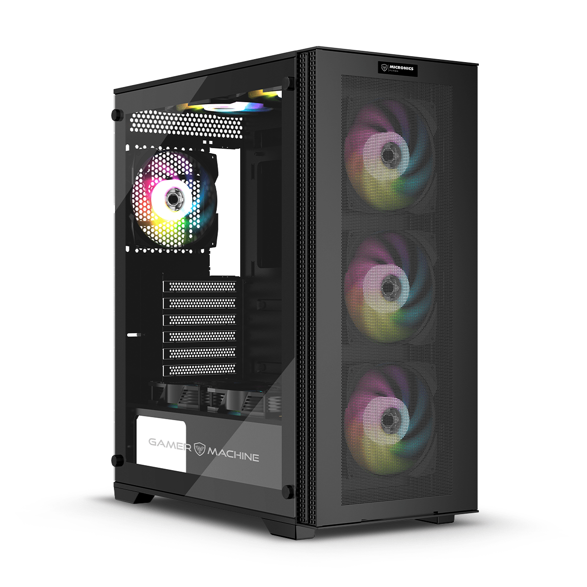 CASE MICRONICS PLAYER MIC GC802 USB3.0 4FAN ARGB ATX NEGRO 0