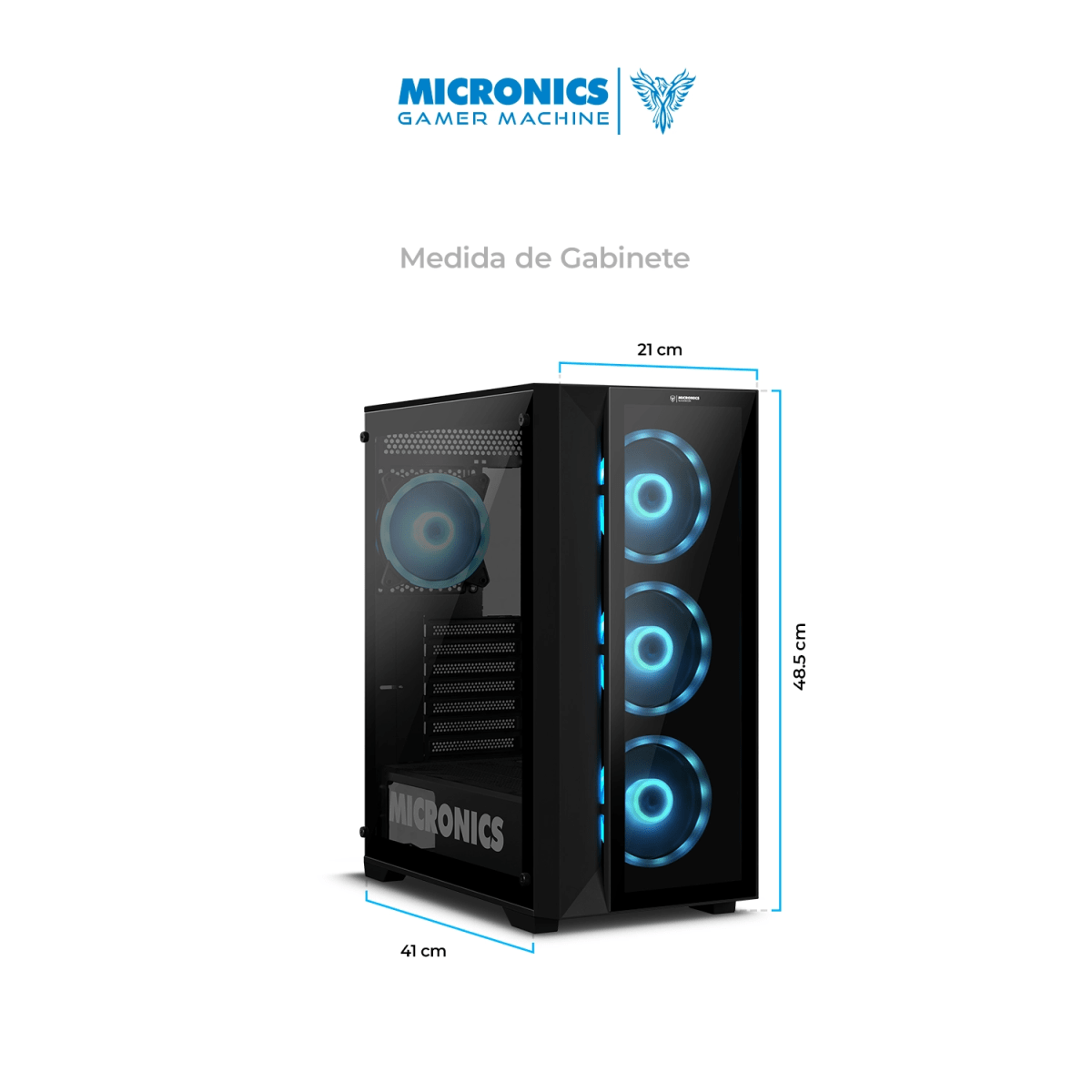 CASE MICRONICS WARRIOR MIC CG803 USB3.0 ATX 4FAN ARGB NEGRO2