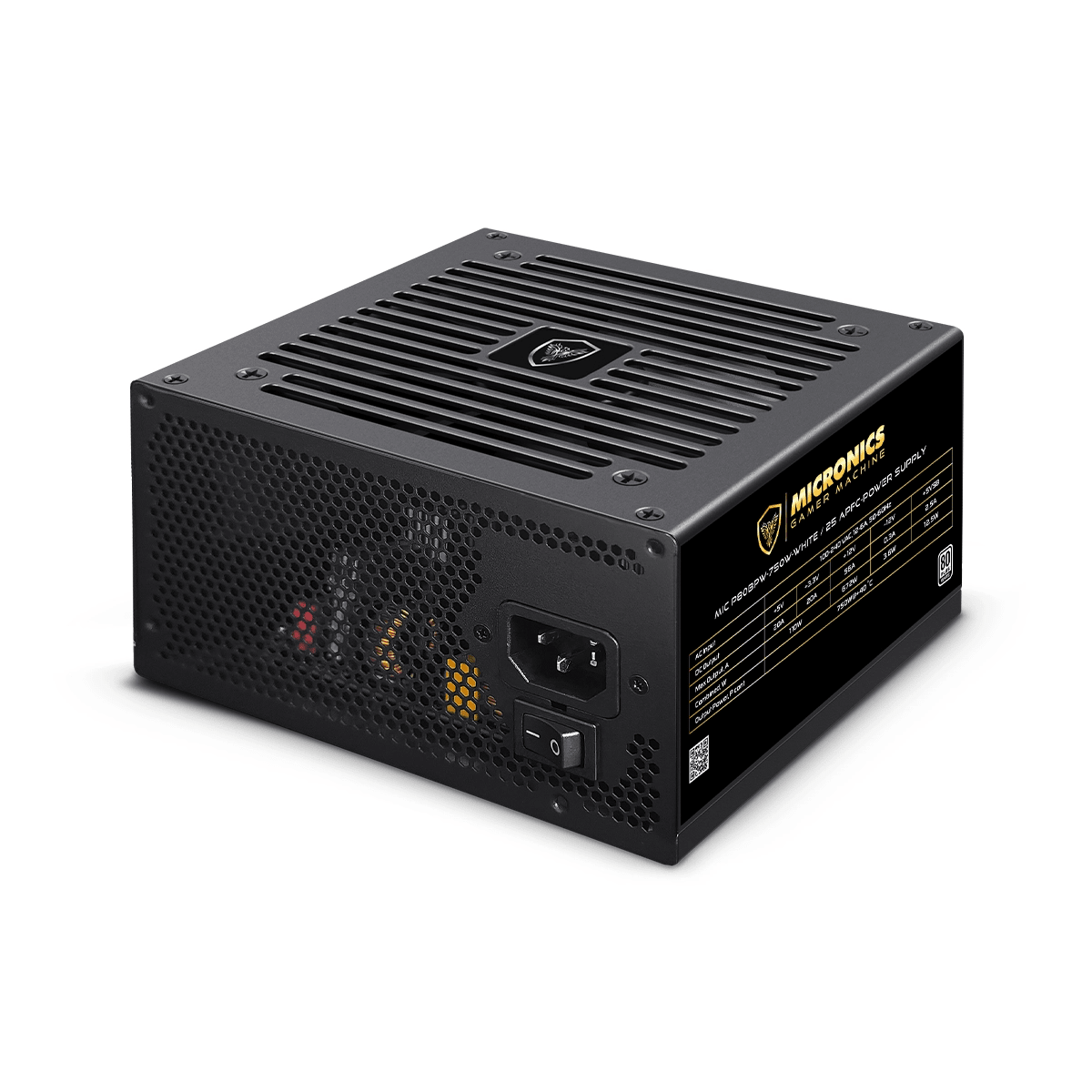 FUENTE DE PODER MICRONICS P80BPW-750W 80 PLUS WHITE1