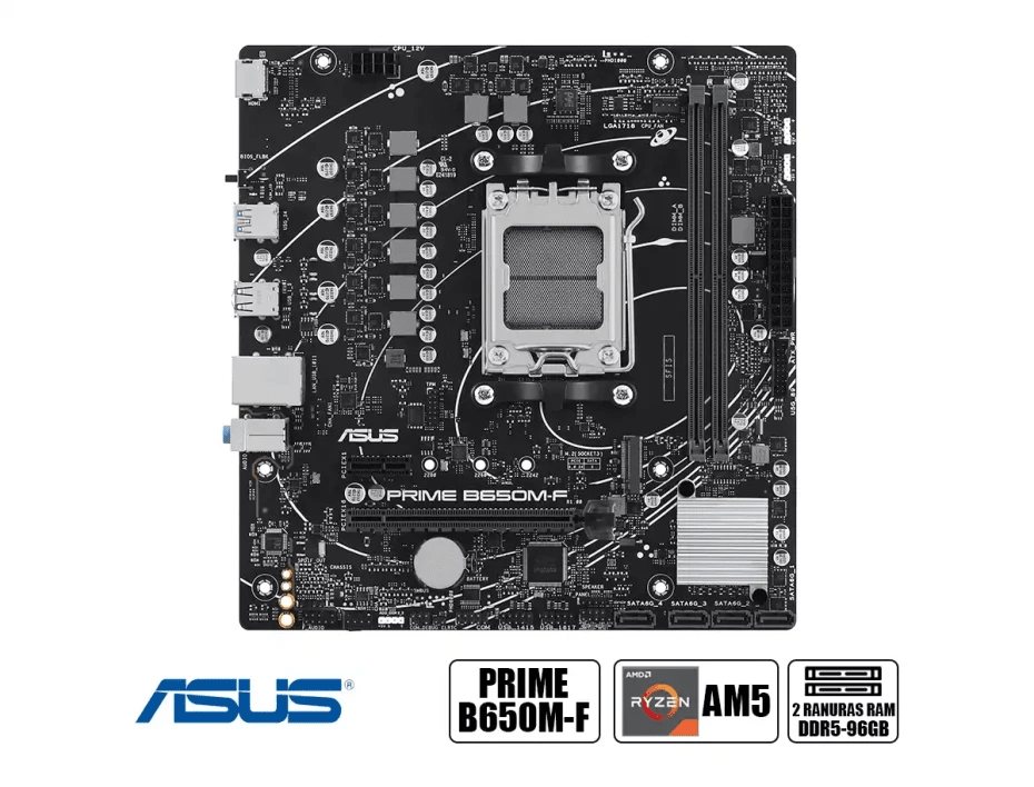 PLACA MADRE ASUS PRIME B650M-F AM5 DDR5 0