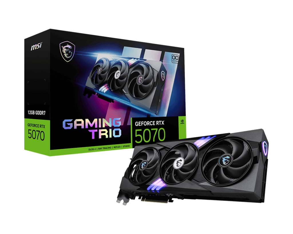 TARJETA DE VIDEO MSI RTX 5070 GAMING TRIO OC EDITION 12GB GDDR7 0