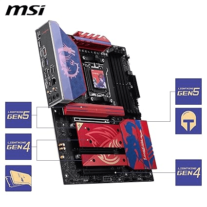 PLACA MADRE MSI B850 WIFI ATX AM5 DDR5 MLG EDITION5