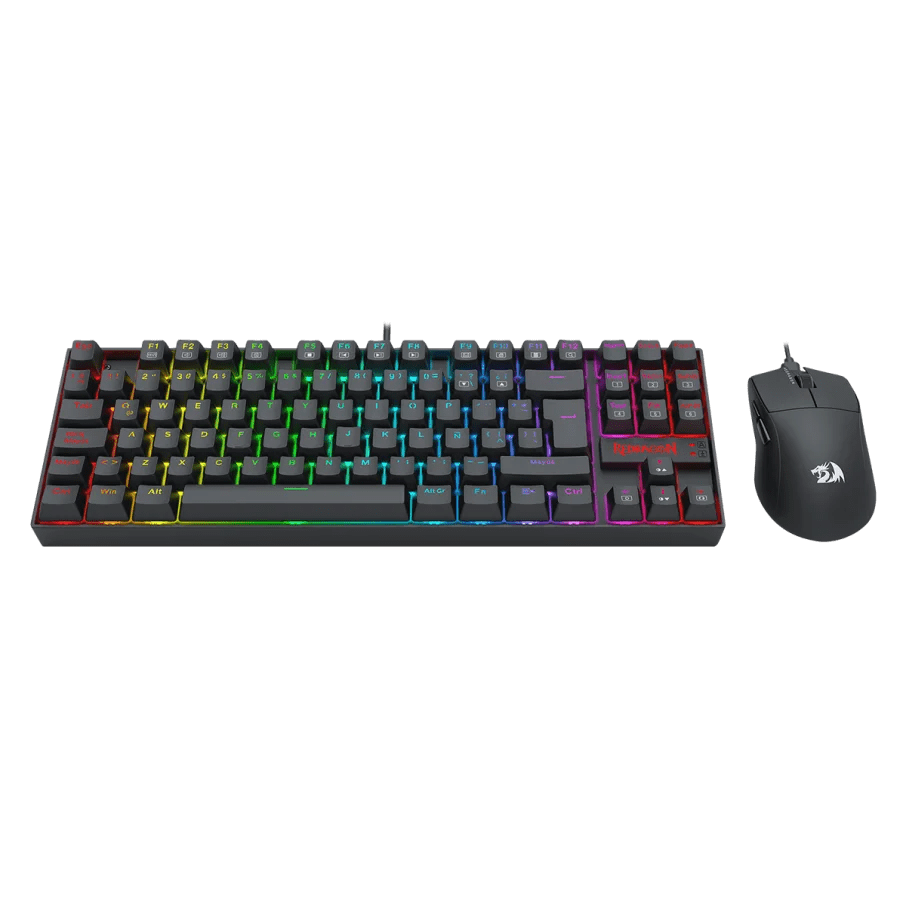 COMBO REDRAGON ESSENTIALS 2 EN 1 S145-SP TECLADO KUMARA RGB (SW-RED) + MOUSE K1NG M724 NEGRO2