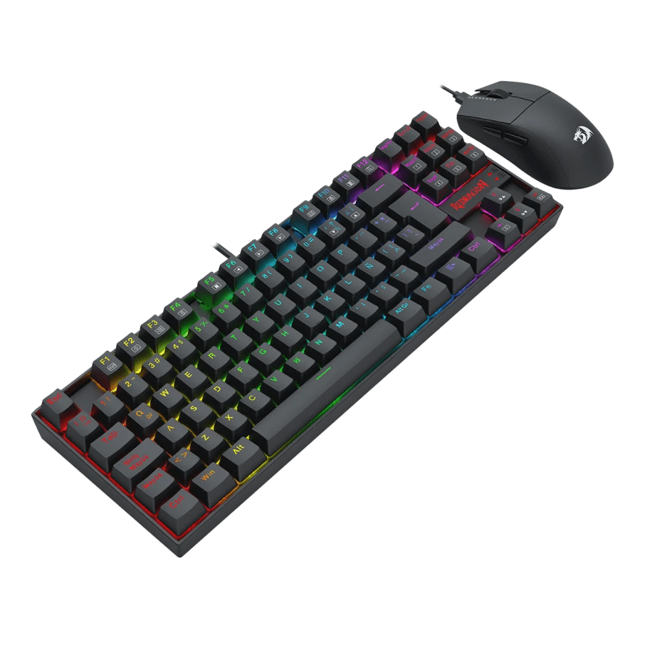 COMBO REDRAGON ESSENTIALS 2 EN 1 S145-SP TECLADO KUMARA RGB (SW-RED) + MOUSE K1NG M724 NEGRO3
