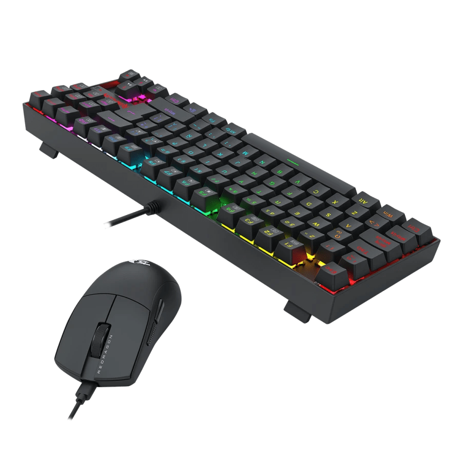 COMBO REDRAGON ESSENTIALS 2 EN 1 S145-SP TECLADO KUMARA RGB (SW-RED) + MOUSE K1NG M724 NEGRO4
