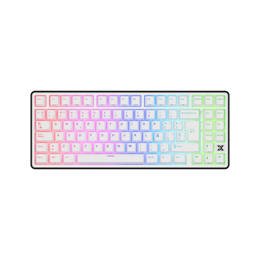 TECLADO MECANICO ROYAL KLUDGE RK-X87 ALAMBRICO RGB 75% SP (SW-CREAMY) BLACK NIGHT 0