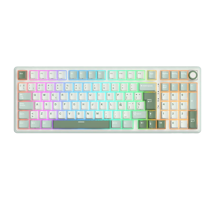 TECLADO MECANICO ROYAL KLUDGE RK-R98PRO ALAMBRICO RGB SP (SW-CREAMY) 0