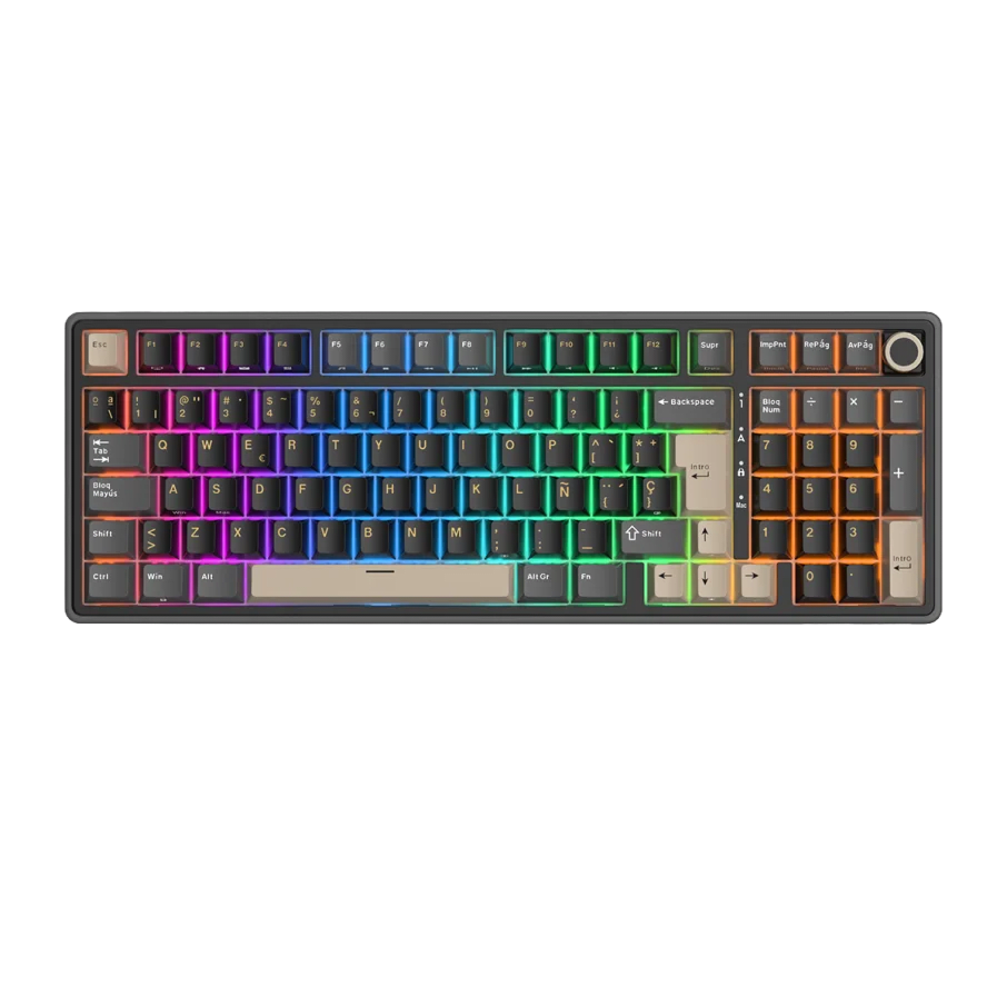 TECLADO MECANICO ROYAL KLUDGE RK-R98PRO ALAMBRICO RGB SP (SW-CREAMY)2