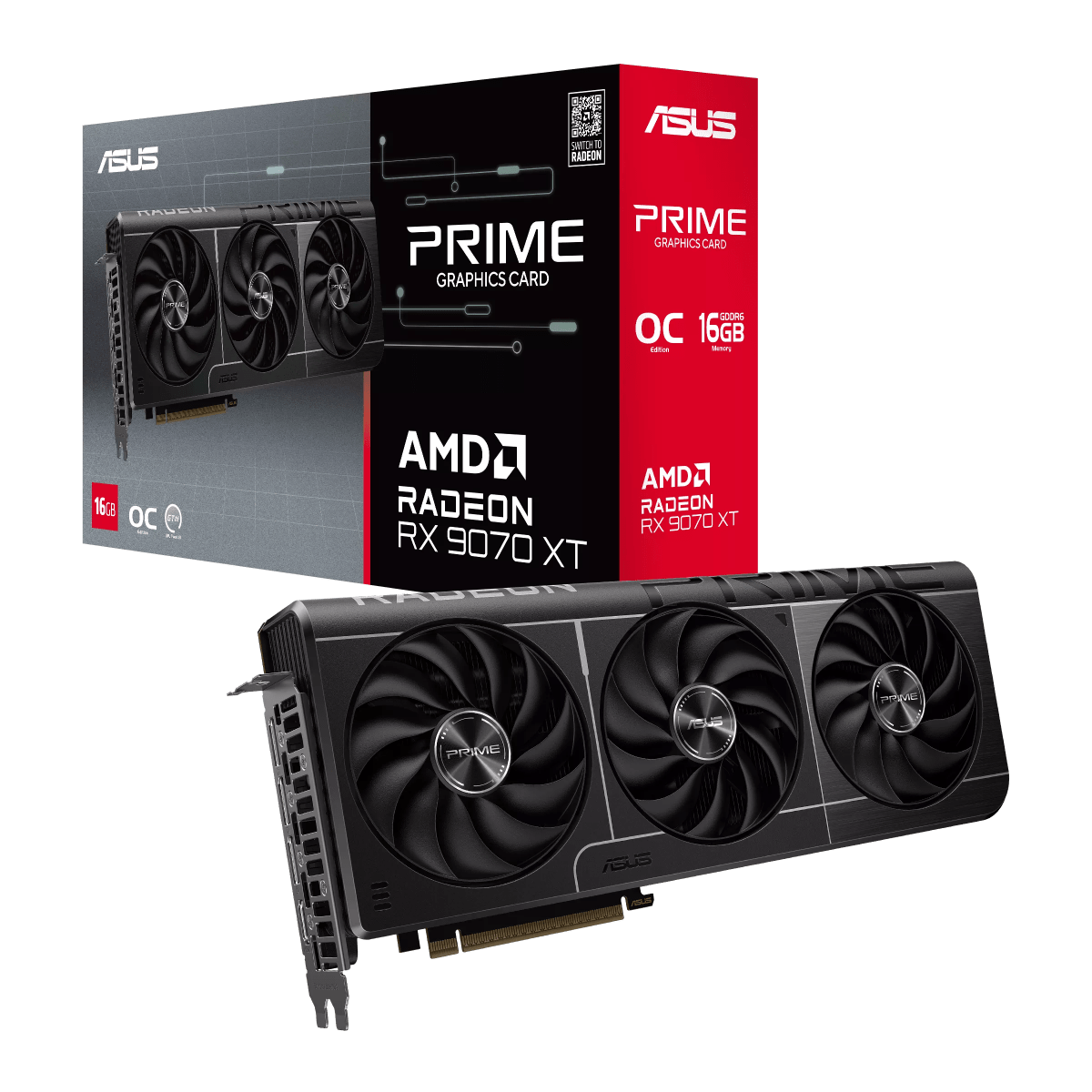 TARJETA DE VIDEO ASUS PRIME RX 9070XT 16GB OC EDITION GDDR61