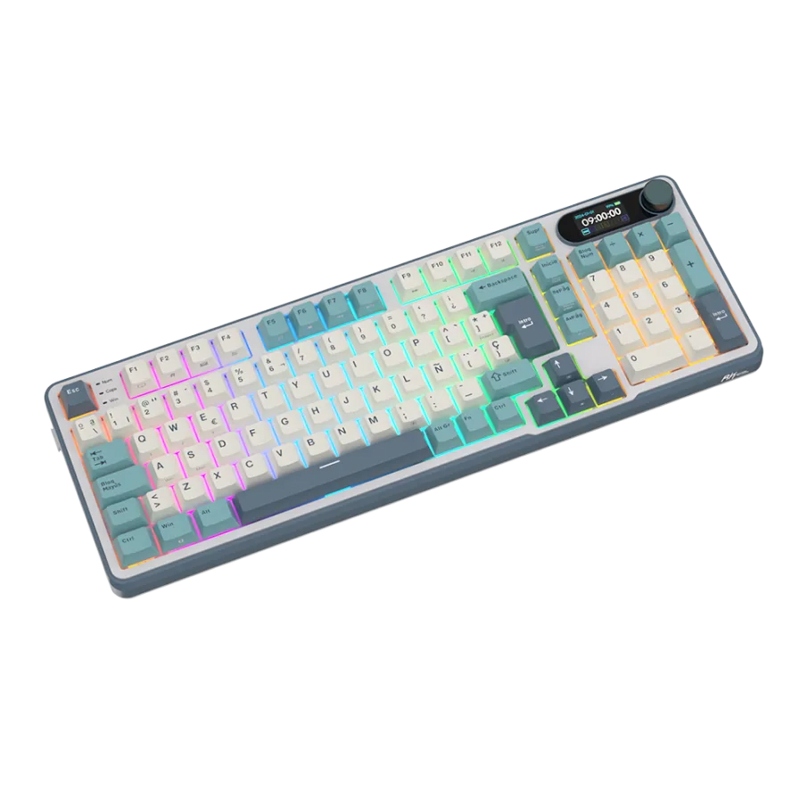 TECLADO MECANICO ROYAL KLUDGE RK-S98 INALAMBRICO 2.4 BT (SW-CHARTREUSE)-BLACKBERRY MOUSE12