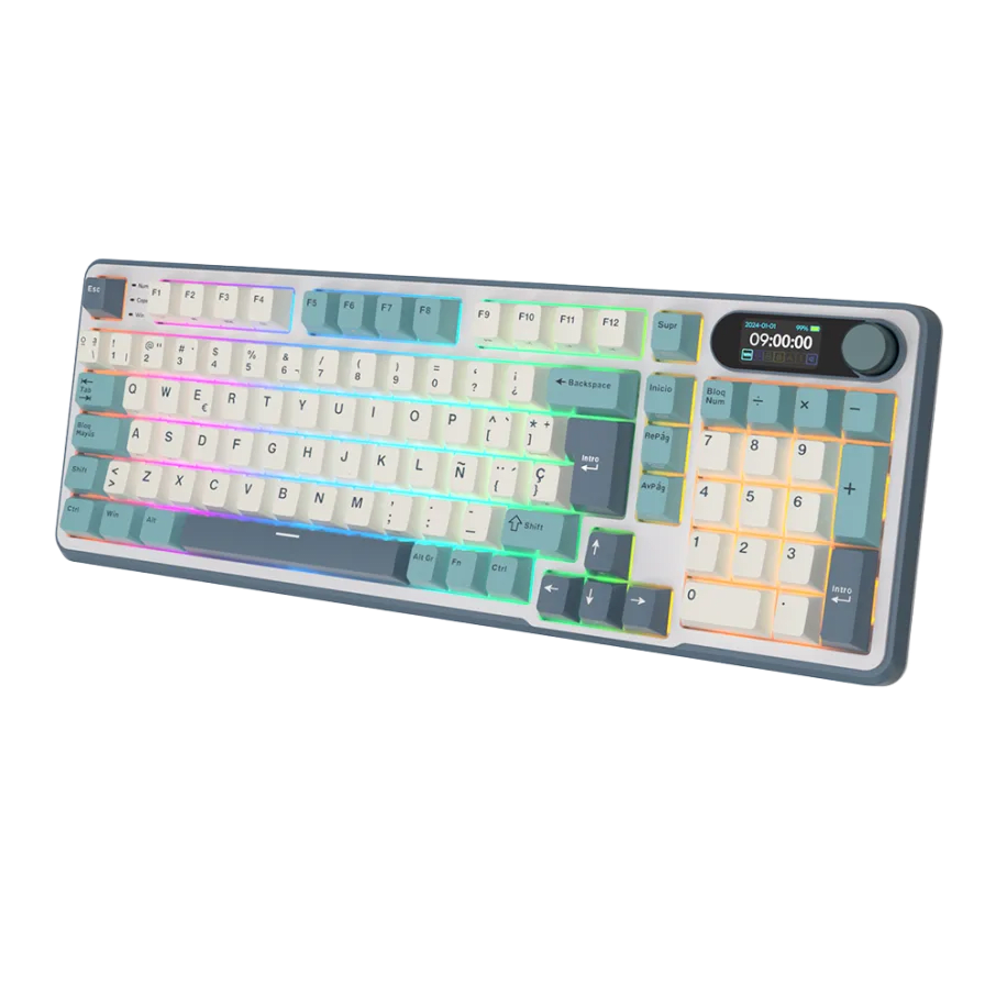 TECLADO MECANICO ROYAL KLUDGE RK-S98 INALAMBRICO 2.4 BT (SW-CHARTREUSE)-BLACKBERRY MOUSE13