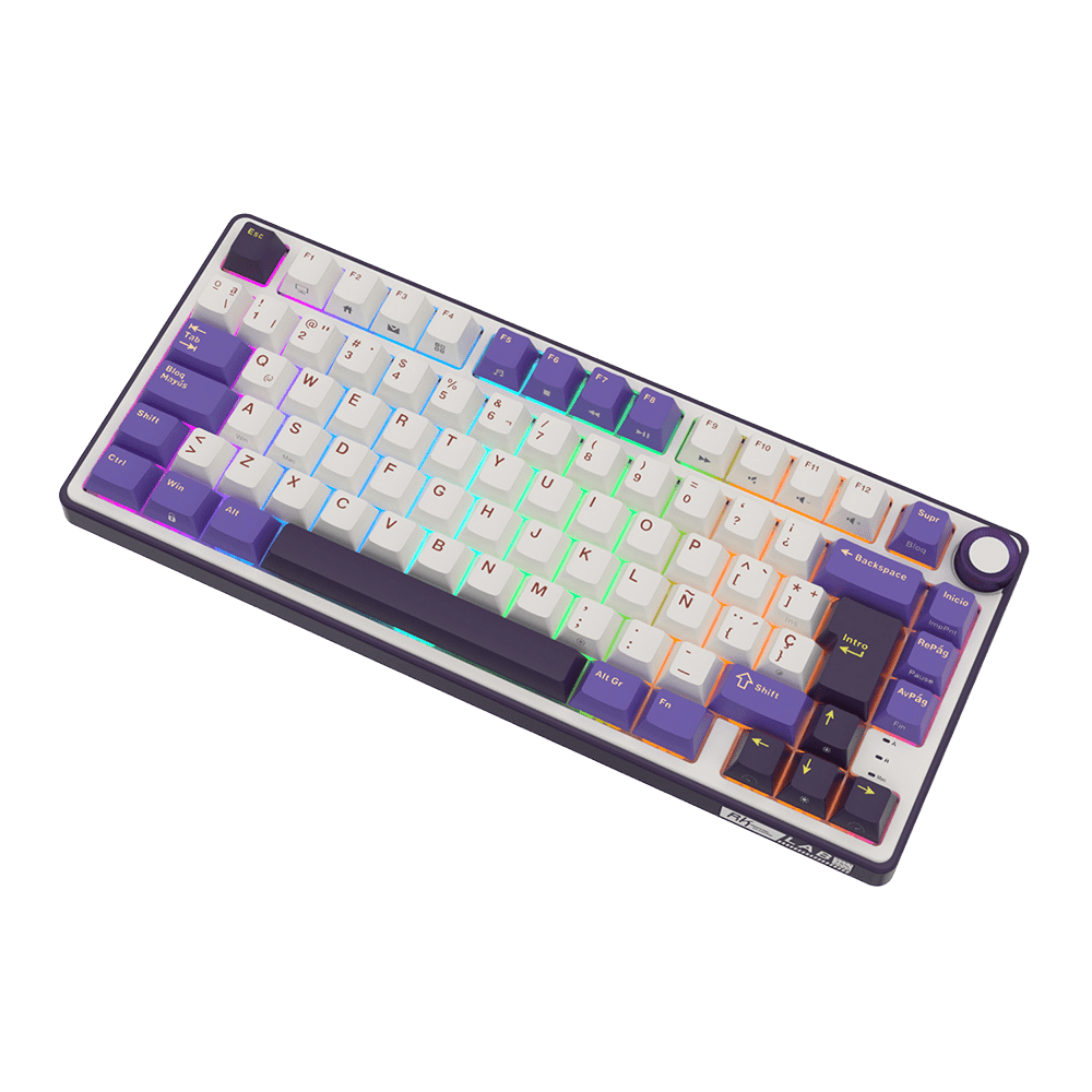 TECLADO MECANICO ROYAL KLUDGE RK-R75 ALAMBRICO (SW-KSILVER)-SKY CYAN11